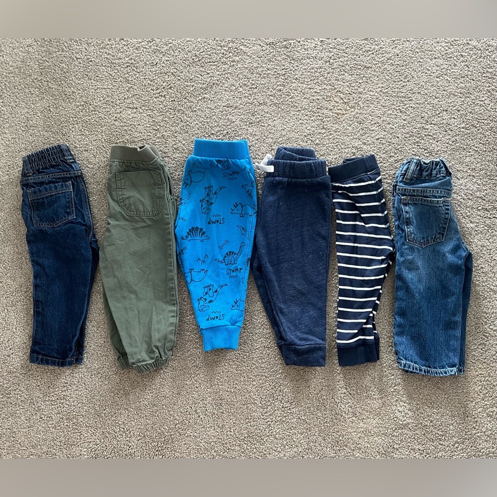 12-18 month boy pants lot 6 pairs